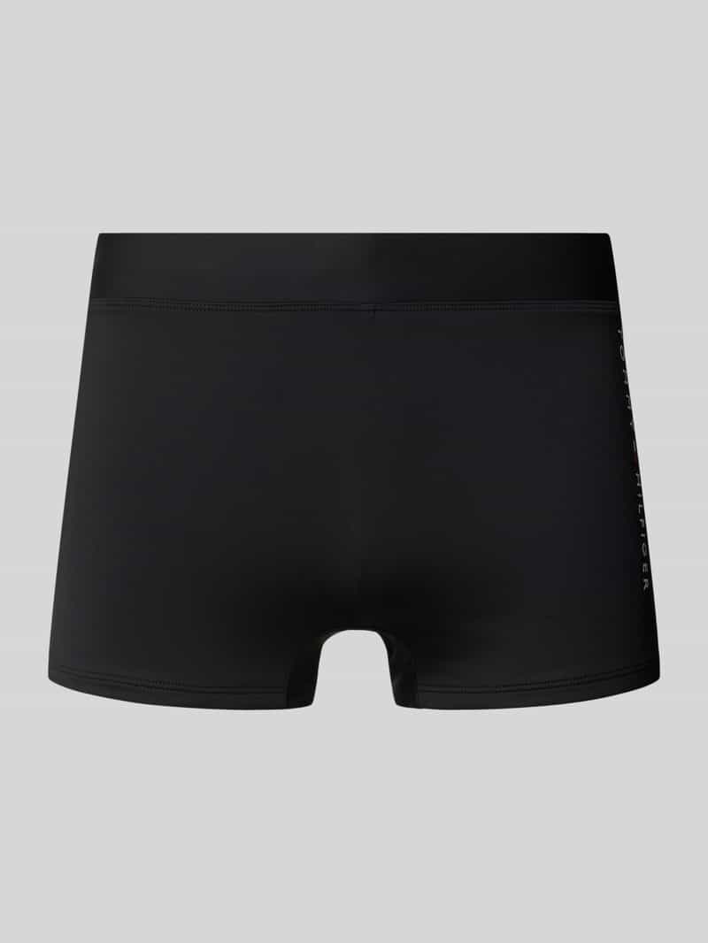Spodenki kąpielowe o kroju super skinny fit z nadrukiem z logo