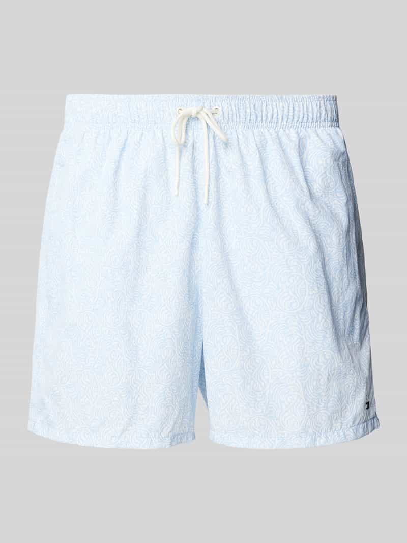 Spodenki kąpielowe o kroju regular fit ze wzorem na całej powierzchni