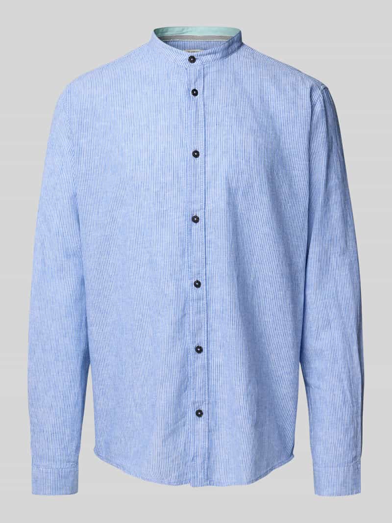 Koszula casualowa o kroju regular fit z mieszanki lnu i bawełny