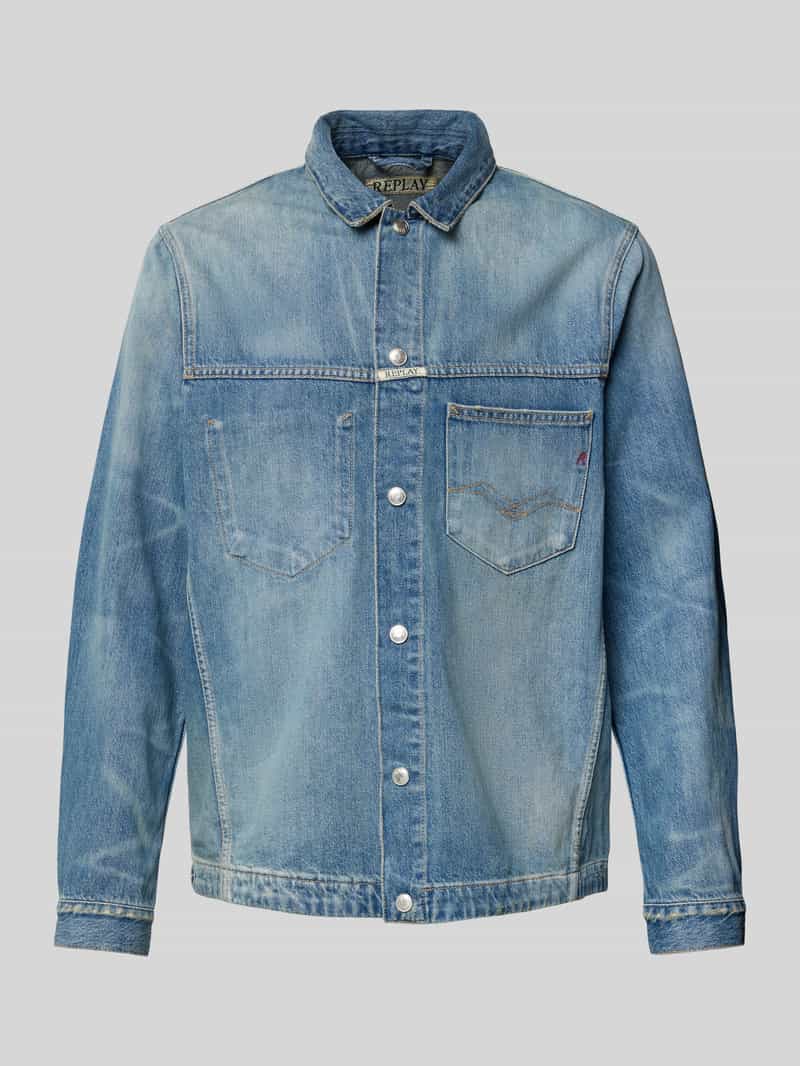 Worker regular fit z kieszeniami na piersi model ‘Worker Shirt’