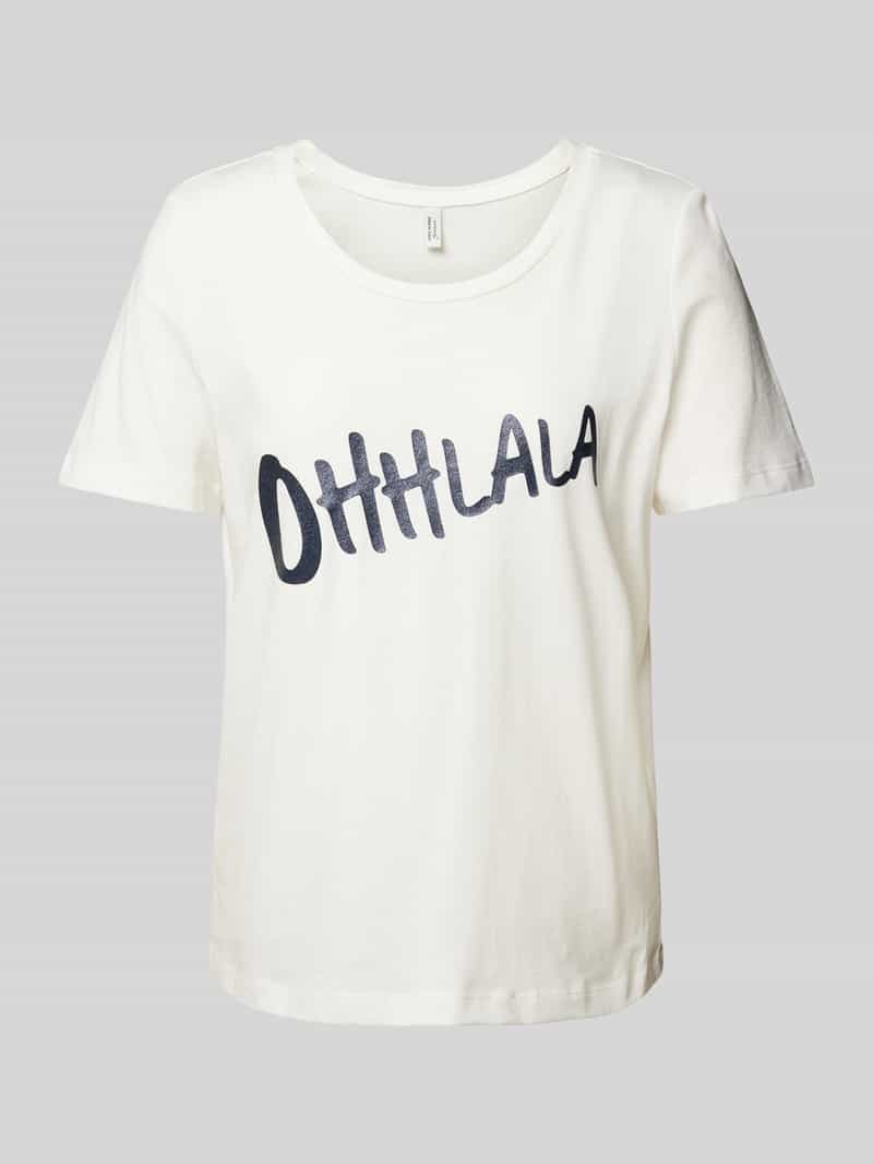T-shirt o kroju regular fit z czystej bawełny model ‘BOLA’