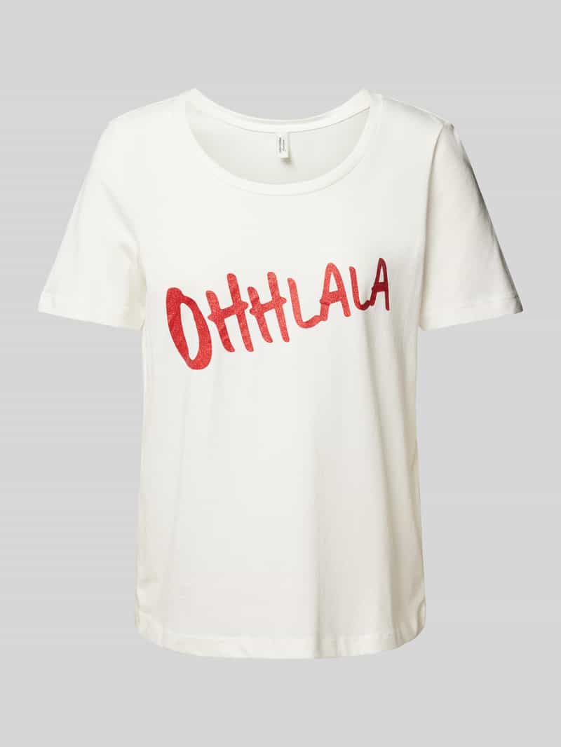 T-shirt o kroju regular fit z czystej bawełny model ‘BOLA’