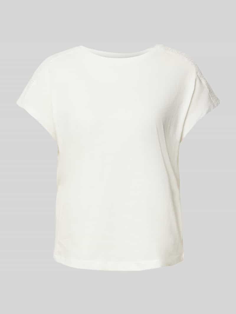 T-shirt o kroju relaxed fit z czystej bawełny model ‘EMMY’
