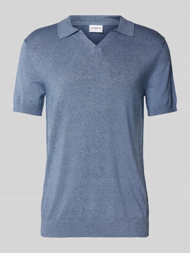 Koszulka polo o kroju slim fit z dekoltem w serek model ‘Ecovero’