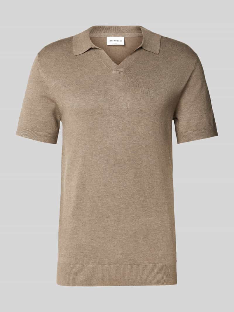 Koszulka polo o kroju slim fit z dekoltem w serek model ‘Ecovero’