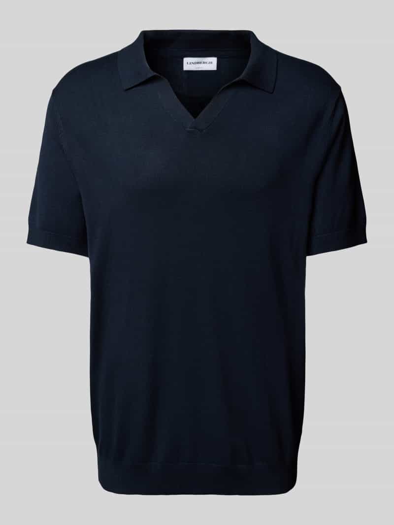 Koszulka polo o kroju slim fit z dekoltem w serek model ‘Ecovero’