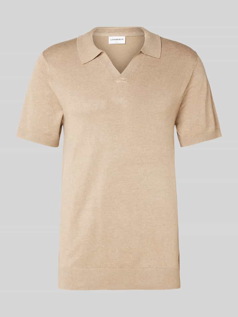 Koszulka polo o kroju slim fit z dekoltem w serek model ‘Ecovero’