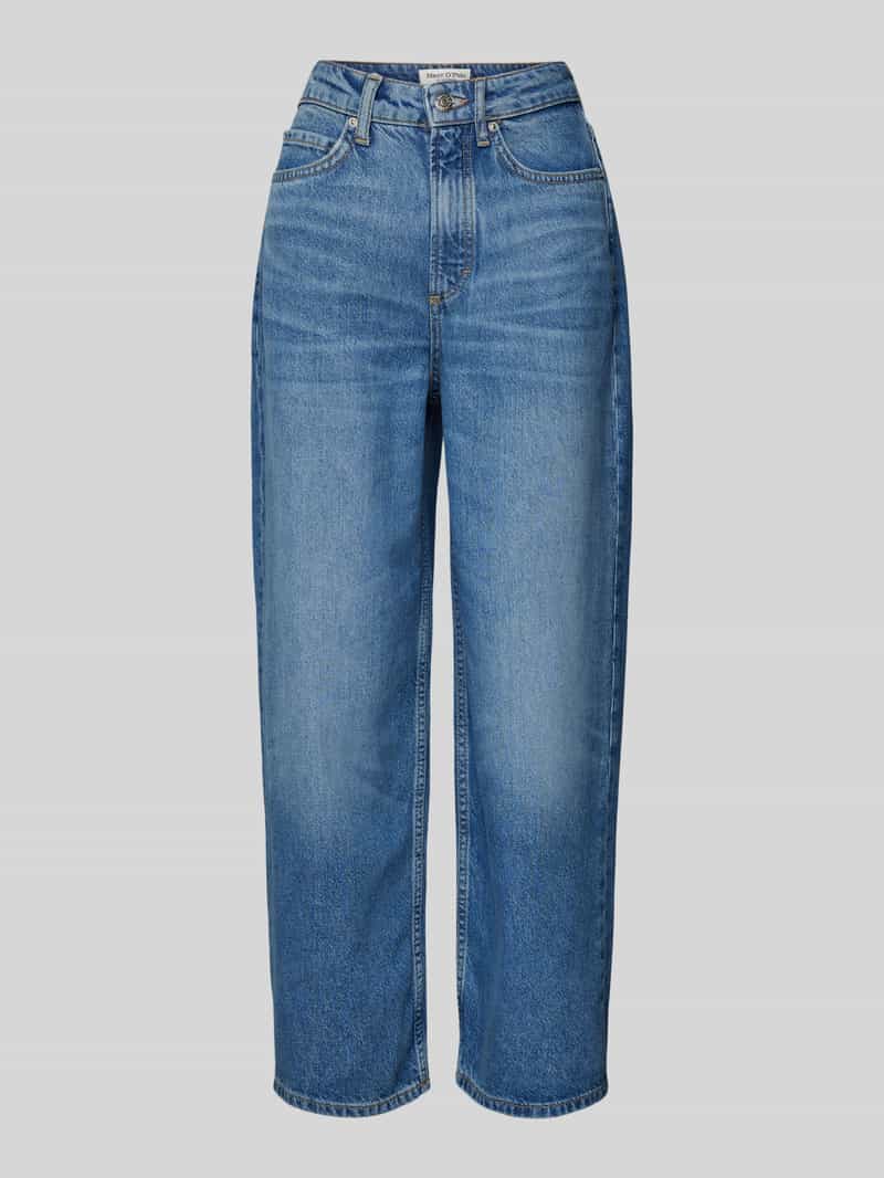 Jeansy kuloty z wysoką talią z mieszanki bawełny i lyocellu model ‘TOLVA’