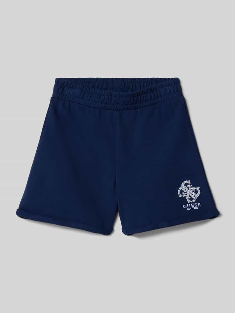Szorty z dzianiny dresowej o kroju regular fit z wyhaftowanym logo model ‘ACTIVE’