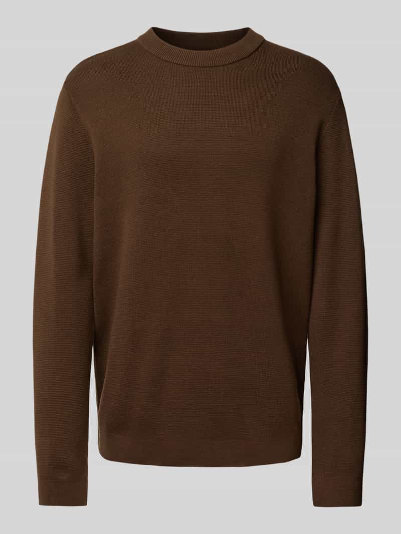Sweter z dzianiny z okrągłym dekoltem model ‘BLAMILANO’
