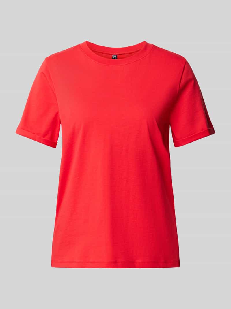 T-shirt o kroju regular fit z czystej bawełny model ‘RIA’