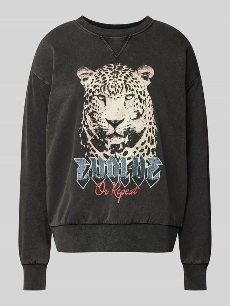 Bluza o kroju comfort fit z mieszanki bawełny model ‘LUCINDA’