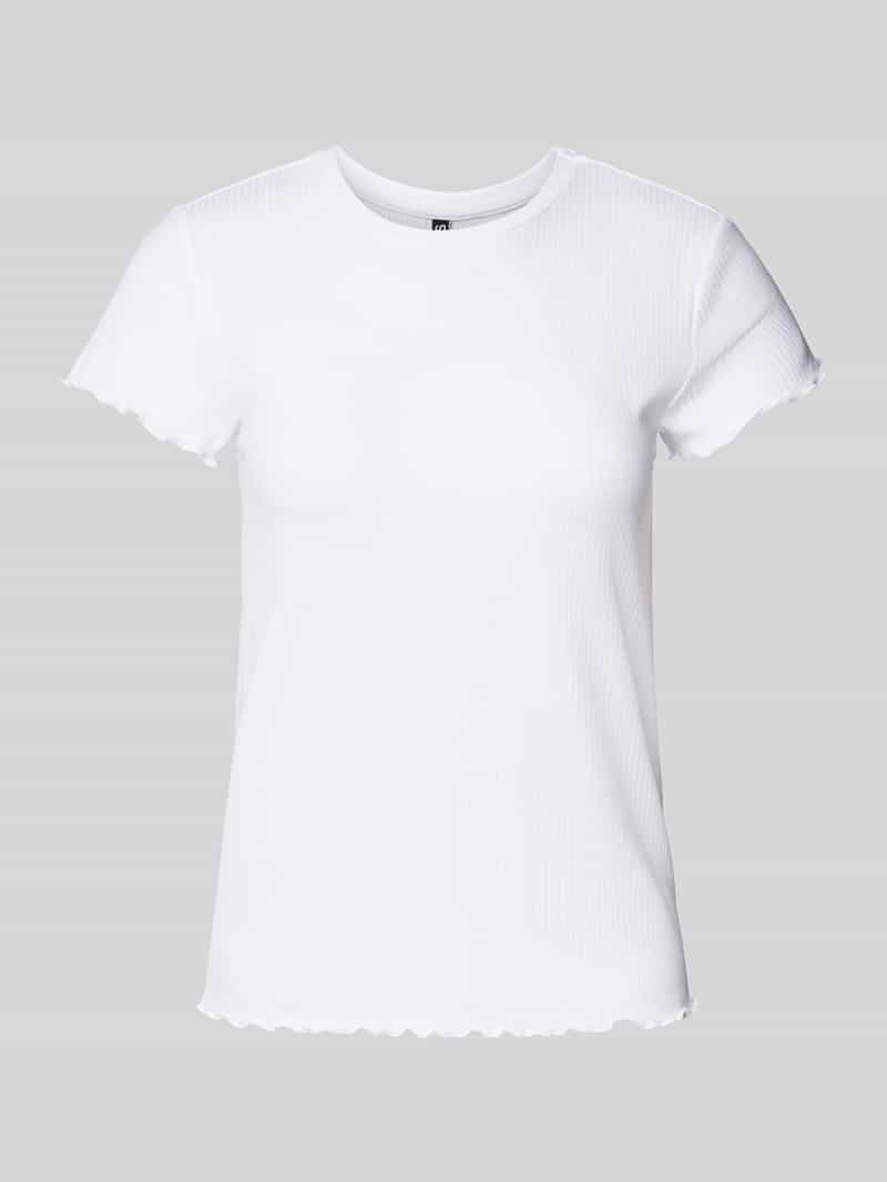 T-shirt o kroju slim fit z dodatkiem wiskozy model ‘NICCA’