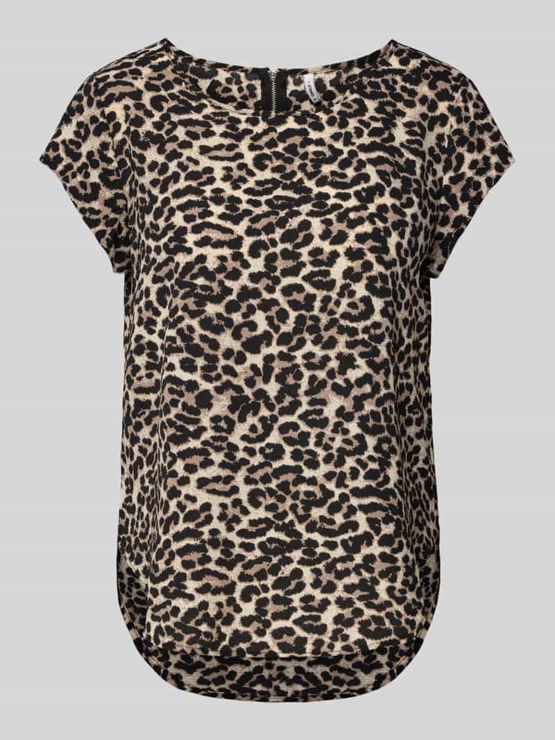 Top bluzkowy o kroju relaxed fit z efektem krepy model 'VIC'