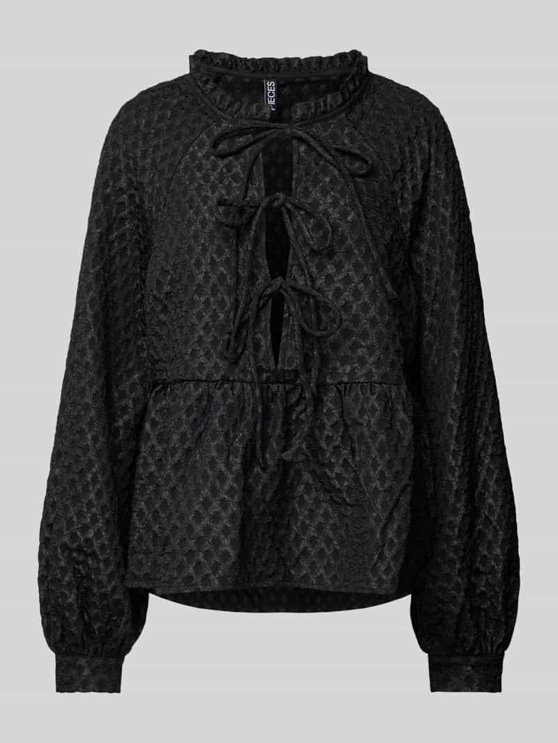 Bluzka o kroju relaxed fit z fakturowanym wzorem ‘NIBE’