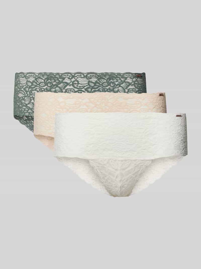 Figi z koronki o wygodnym kroju w zestawie 3 szt. model ‘LANA’