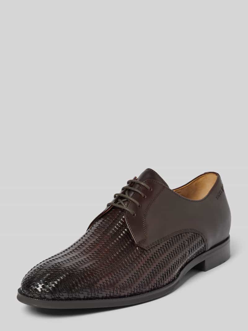 Buty derby z efektem plecionki model ‘Salvo’