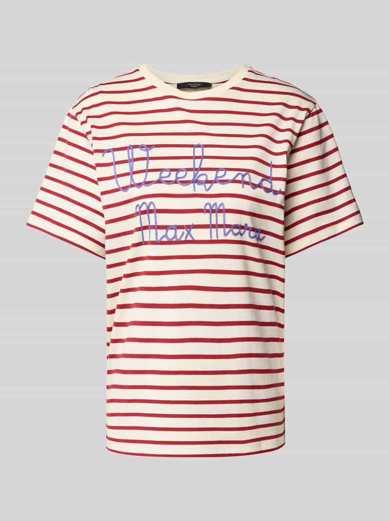 T-shirt z wyhaftowanym logo model ‘OLGA’
