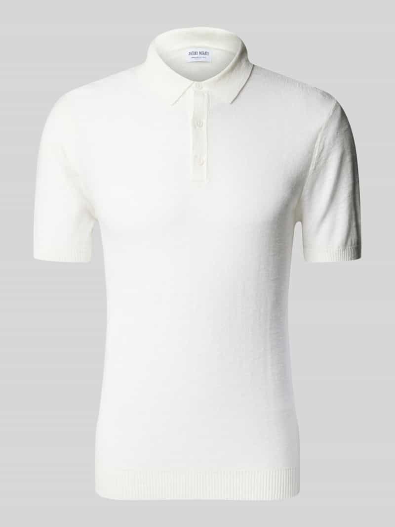 Koszulka polo o kroju slim fit z prążkowanymi wykończeniami