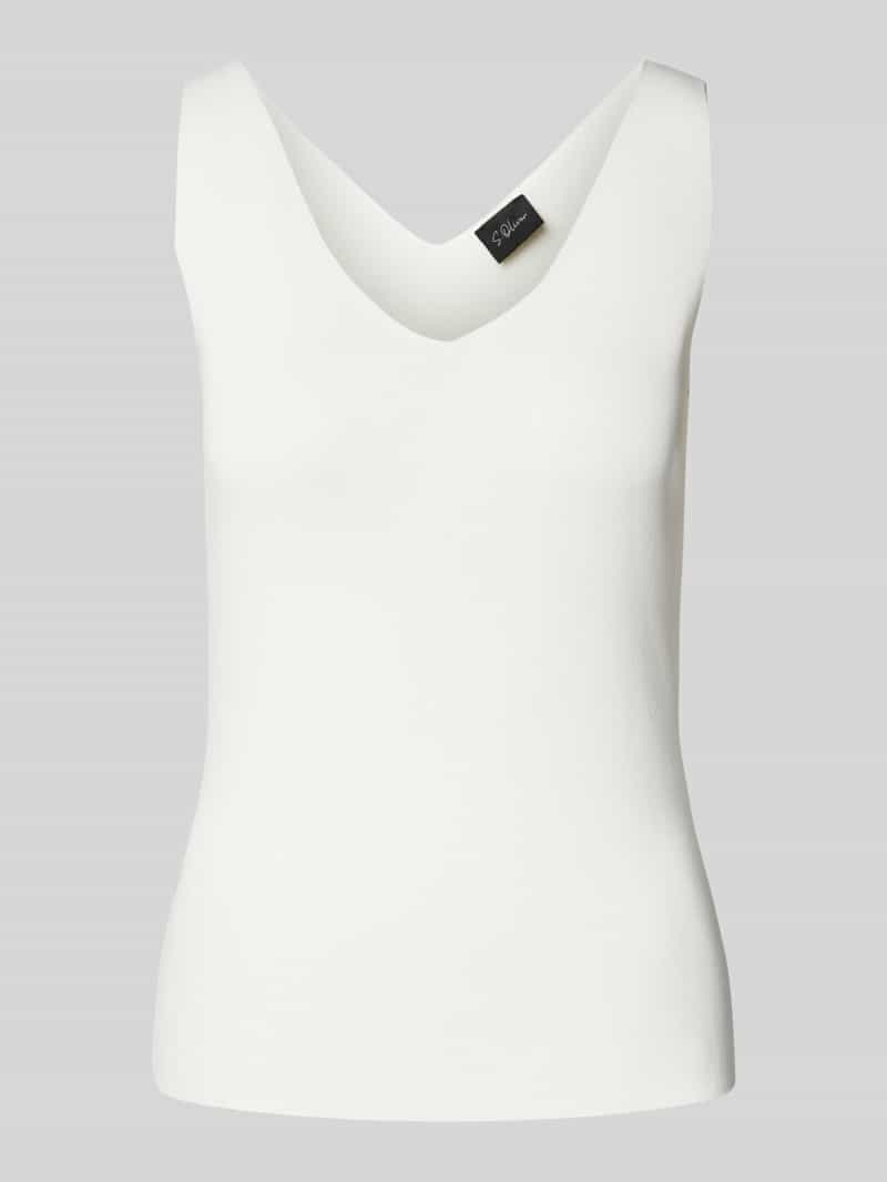 Top o kroju slim fit z mieszanki drobnej wiskozy