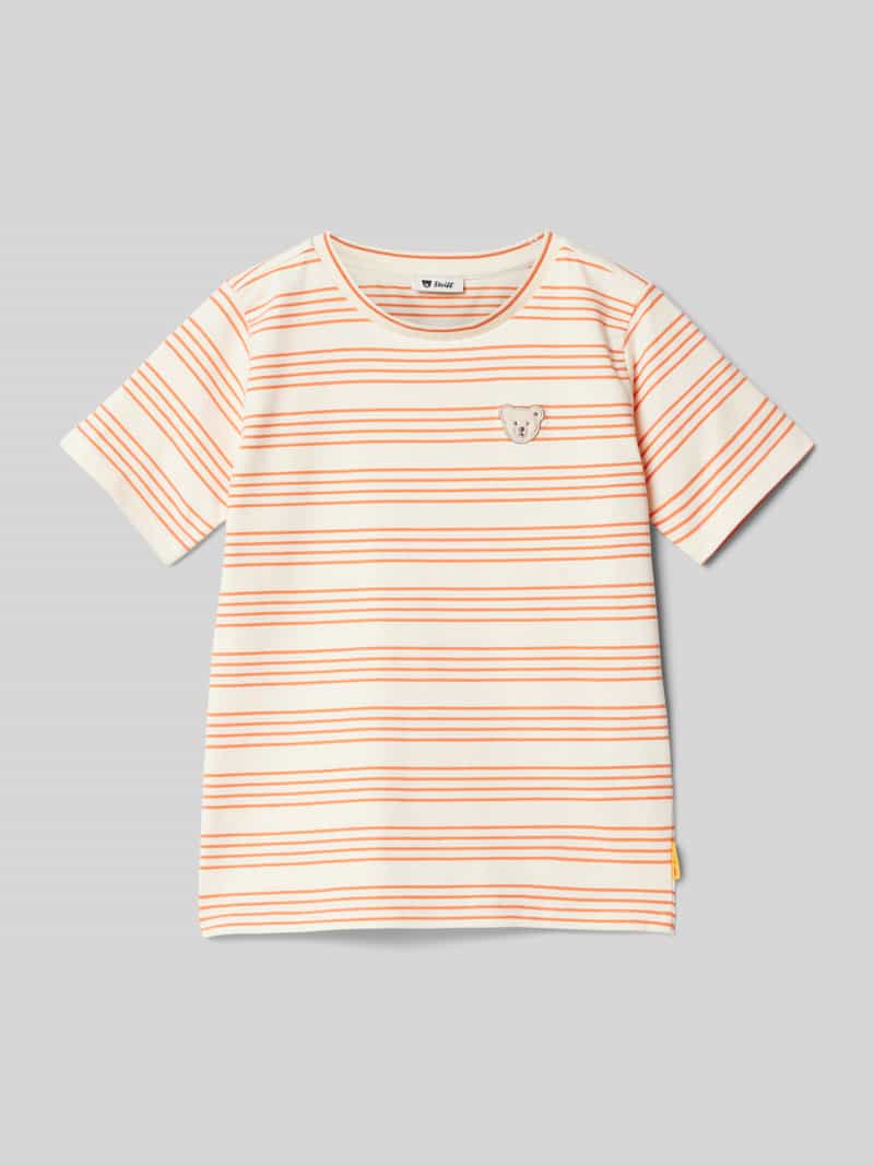 T-shirt dziecięcy z detalem z logo