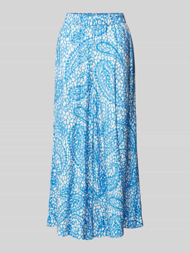 Spodnie szerokie z mieszanki wiskozy z elastycznym pasem