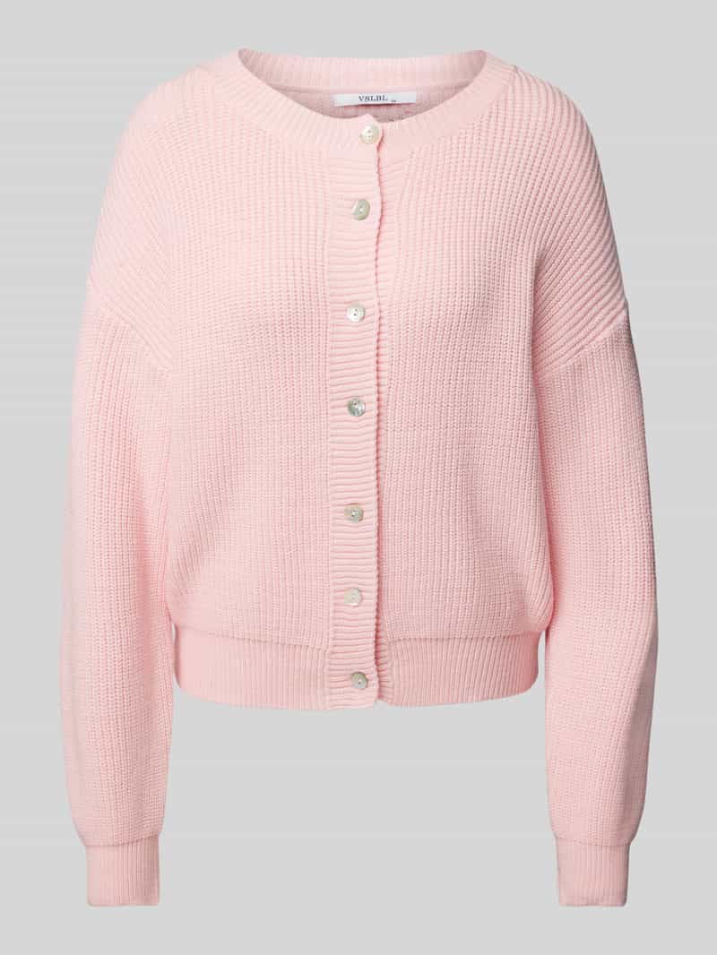 Kurtka z dzianiny o kroju oversized z listwą guzikową model ‘LENI’