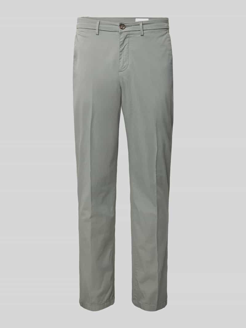 Chinosy o kroju slim fit w kant model ‘Jorck’