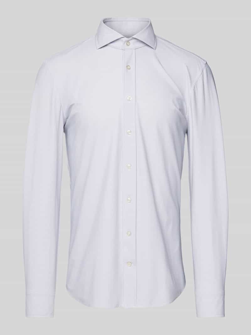 Koszula biznesowa o kroju slim fit z kołnierzykiem typu cutaway model ‘Hugh’