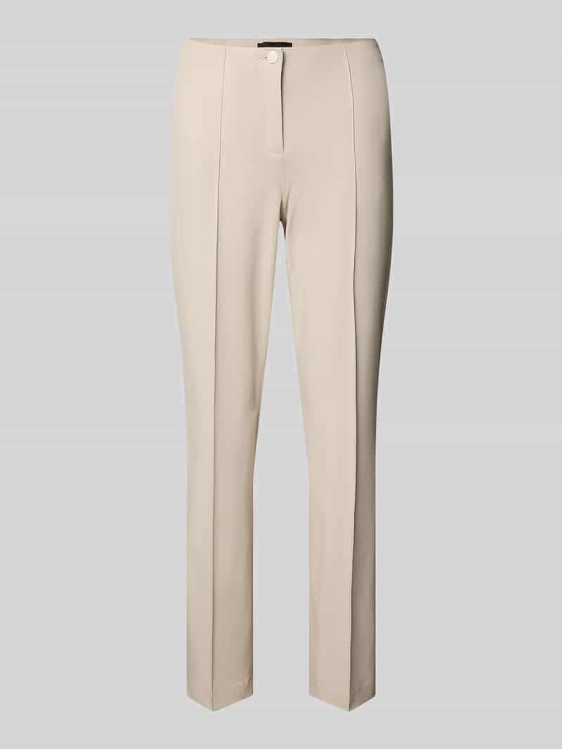 Spodnie materiałowe o kroju skinny fit z przeszytym kantem model ‘ROS’