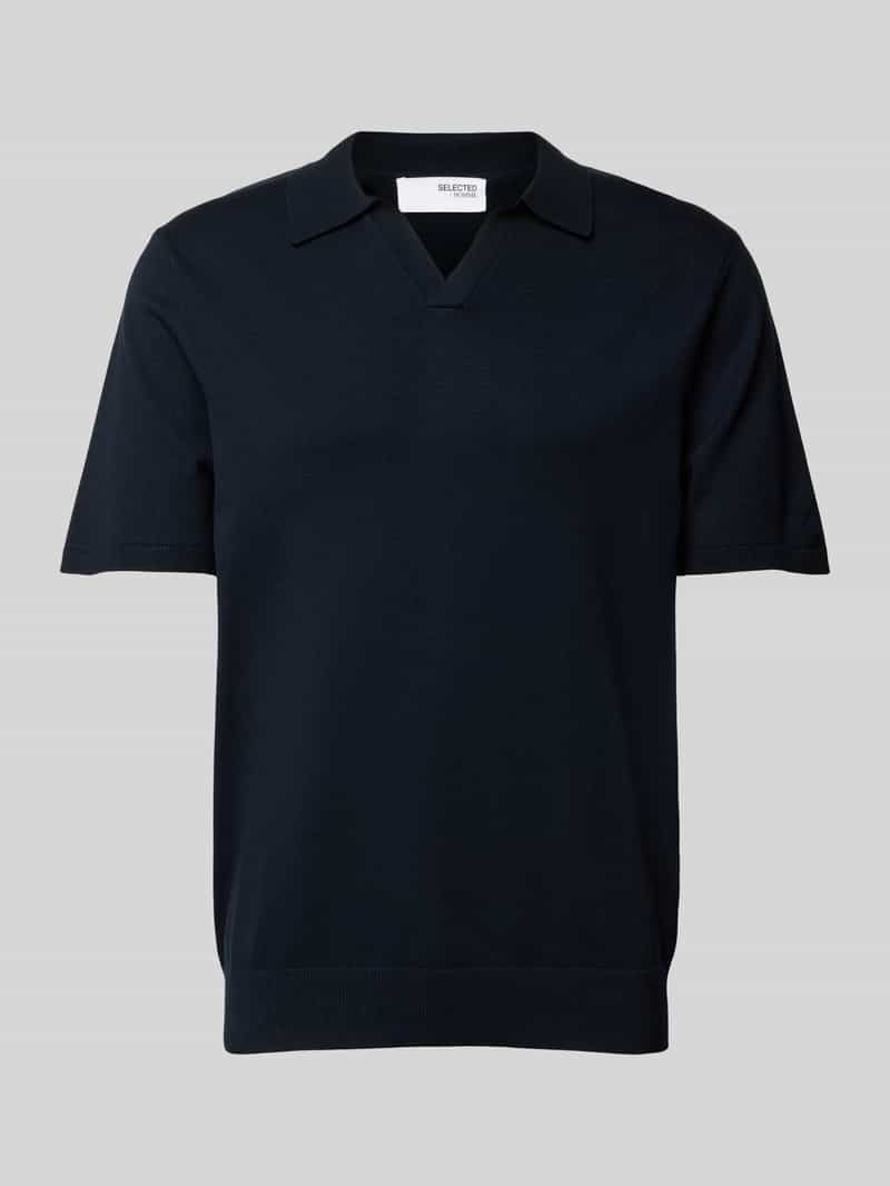 Koszulka polo z dekoltem w serek model ‘TELLER’