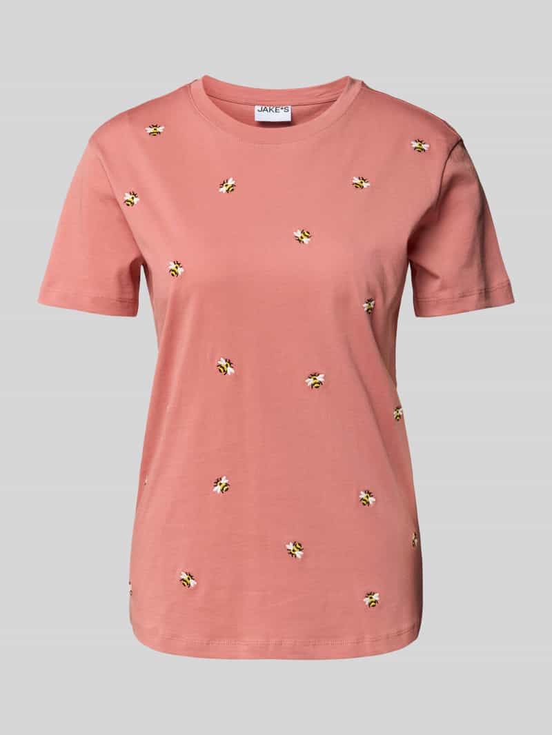 T-shirt z wyhaftowanym motywem