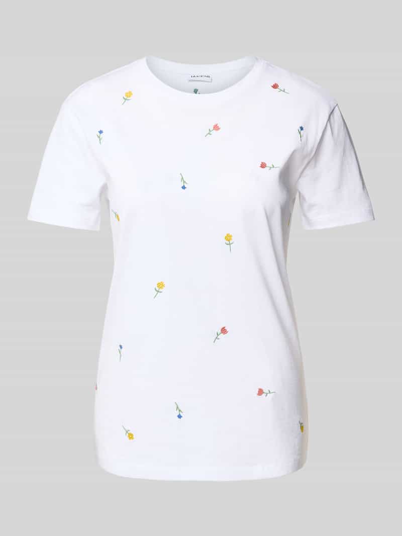 T-shirt z wyhaftowanym motywem