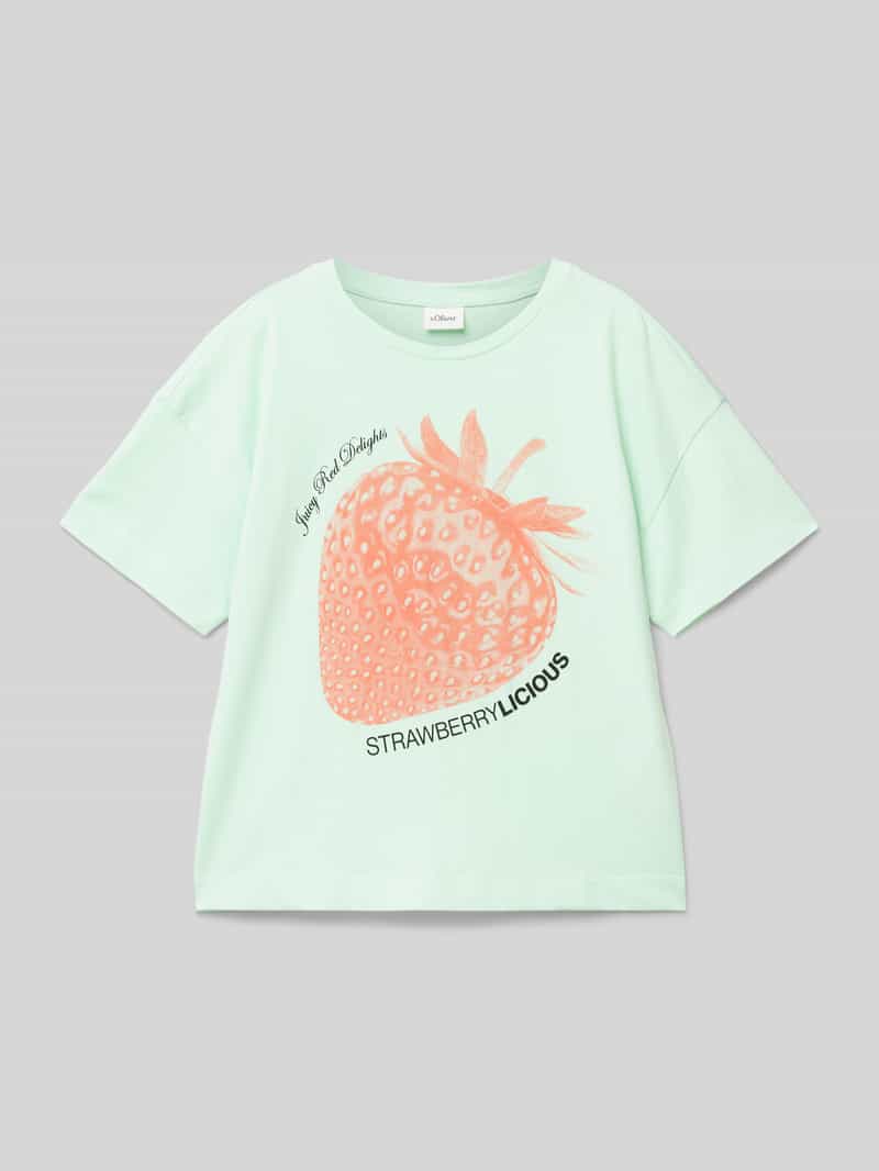 T-shirt o kroju relaxed fit z czystej bawełny z nadrukiem z przodu