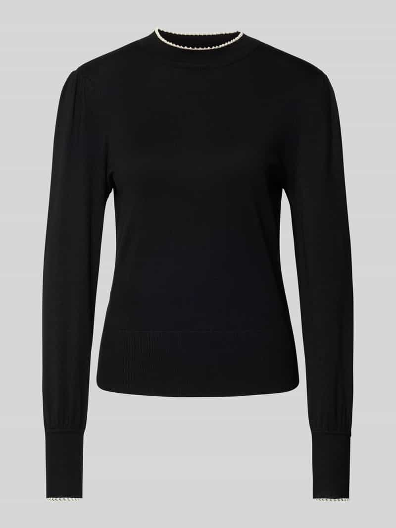 Sweter z dzianiny o kroju regular fit z mieszanki wiskozy ze stójką