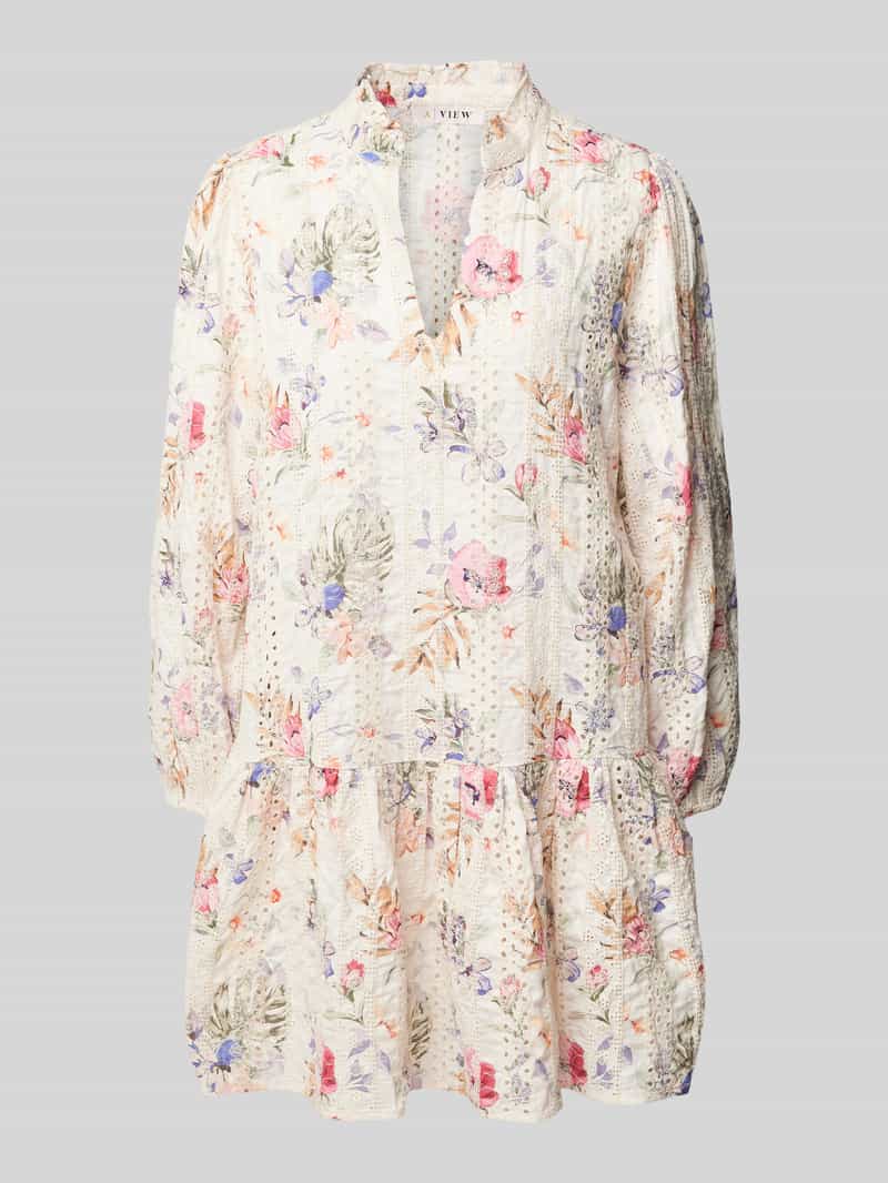 Sukienka mini z haftem angielskim model ‘Grete’