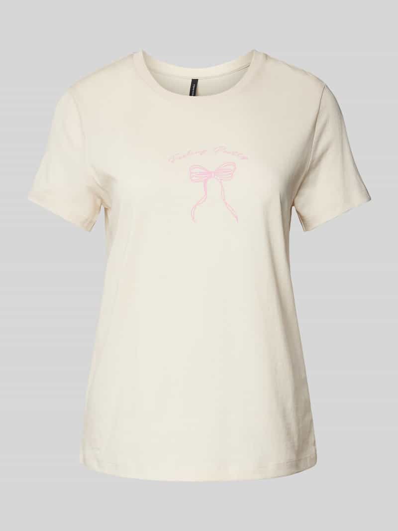 T-shirt o kroju regular fit z czystej bawełny model ‘VANESSA’
