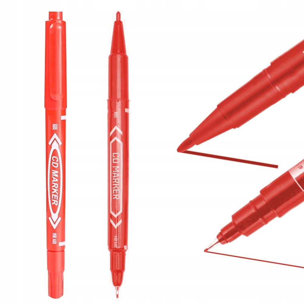 MARKER CIENKOPIS PISAK MAZAK FLAMASTER DWUSTRONNY DO PŁYT CD 1 / 0.5 MM
