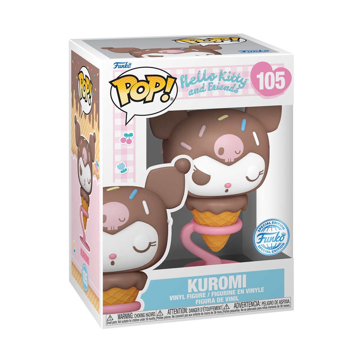 Funko POP! Exclusive,figurka kolekcjonerska,Hello Kitty,Kuromi Ice Cream Cone