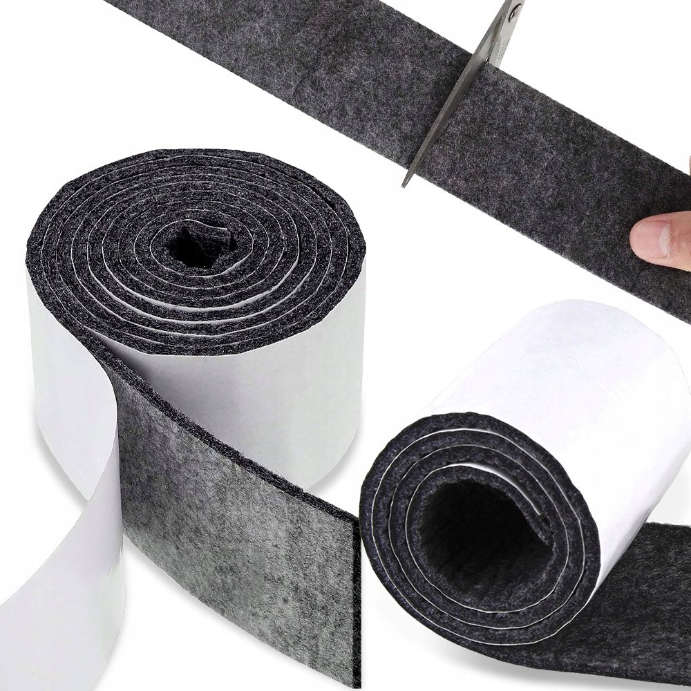 FILC SAMOPRZYLEPNY Z KLEJEM CZARNY PODKŁADKA POD MEBLE 10 X 100 CM