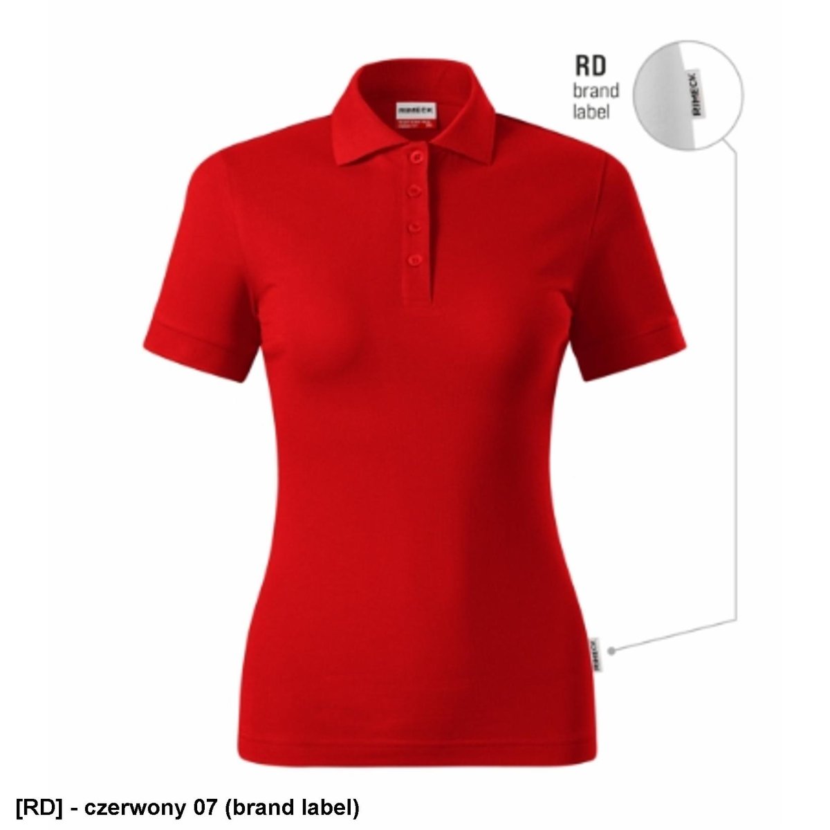 Koszulka polo w kolorze czerwony 07 (brand label) 2XL