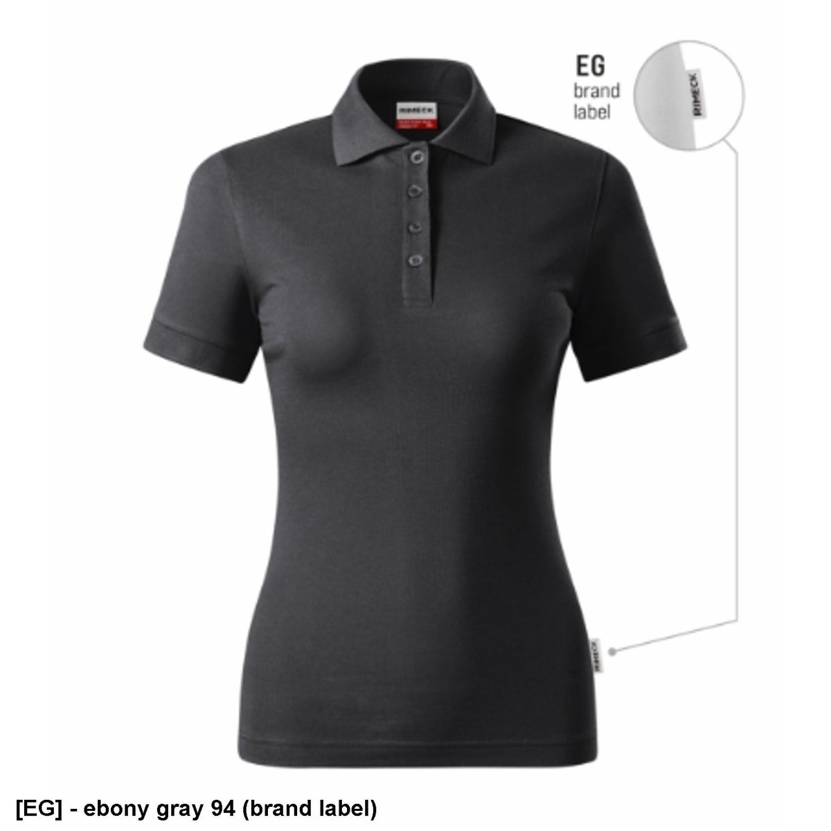 Koszulka polo w kolorze ebony gray 94 (brand label) S