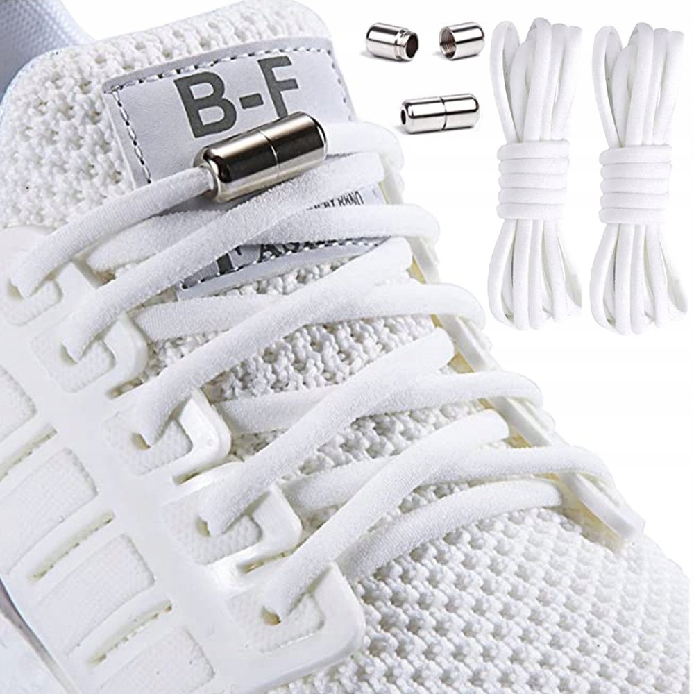 ELASTYCZNE SZNUROWADŁA SZNURÓWKI BEZ WIĄZANIA DO BUTÓW OBUWIA OKRĄGŁE