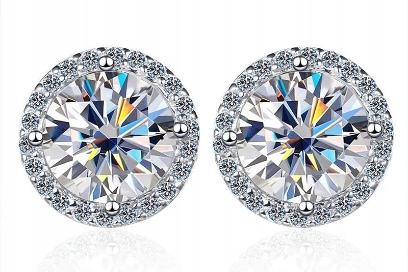 SREBRNE KOLCZYKI WKRĘTKI SZTYFTY DAMSKIE SREBRO PRÓBA 925 RODOWANE