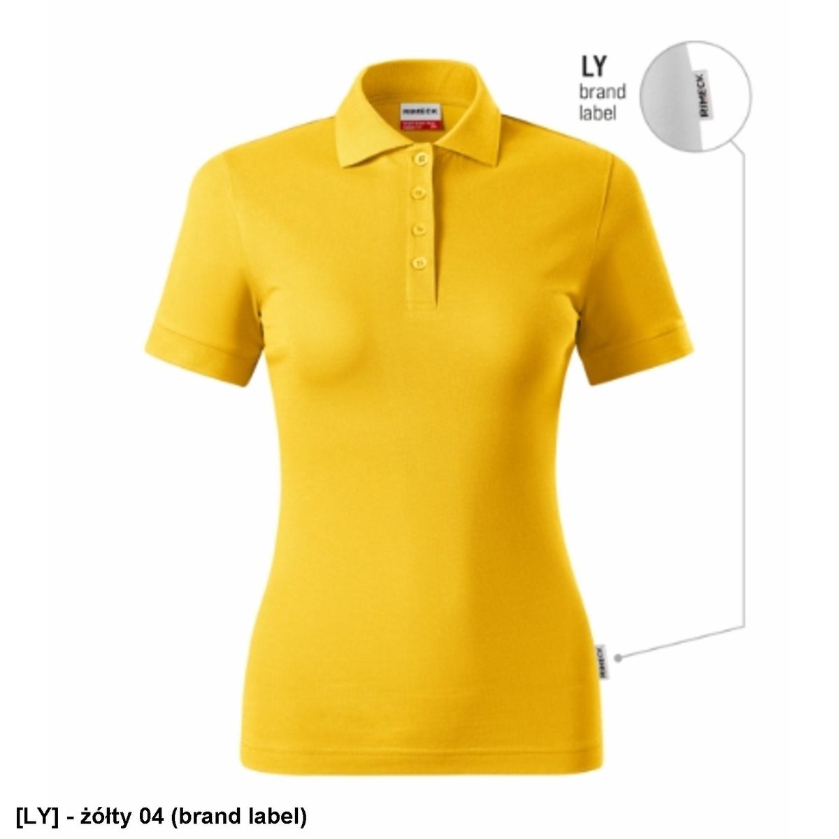 Koszulka polo w kolorze żółty 04 (brand label) 3XL
