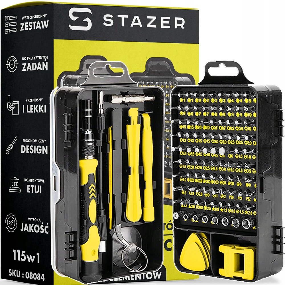 ZESTAW ŚRUBOKRĘTÓW PRECYZYJNYCH ŚRUBOKRĘTY WKRĘTAKI PRECYZYJNE TORX 115w1