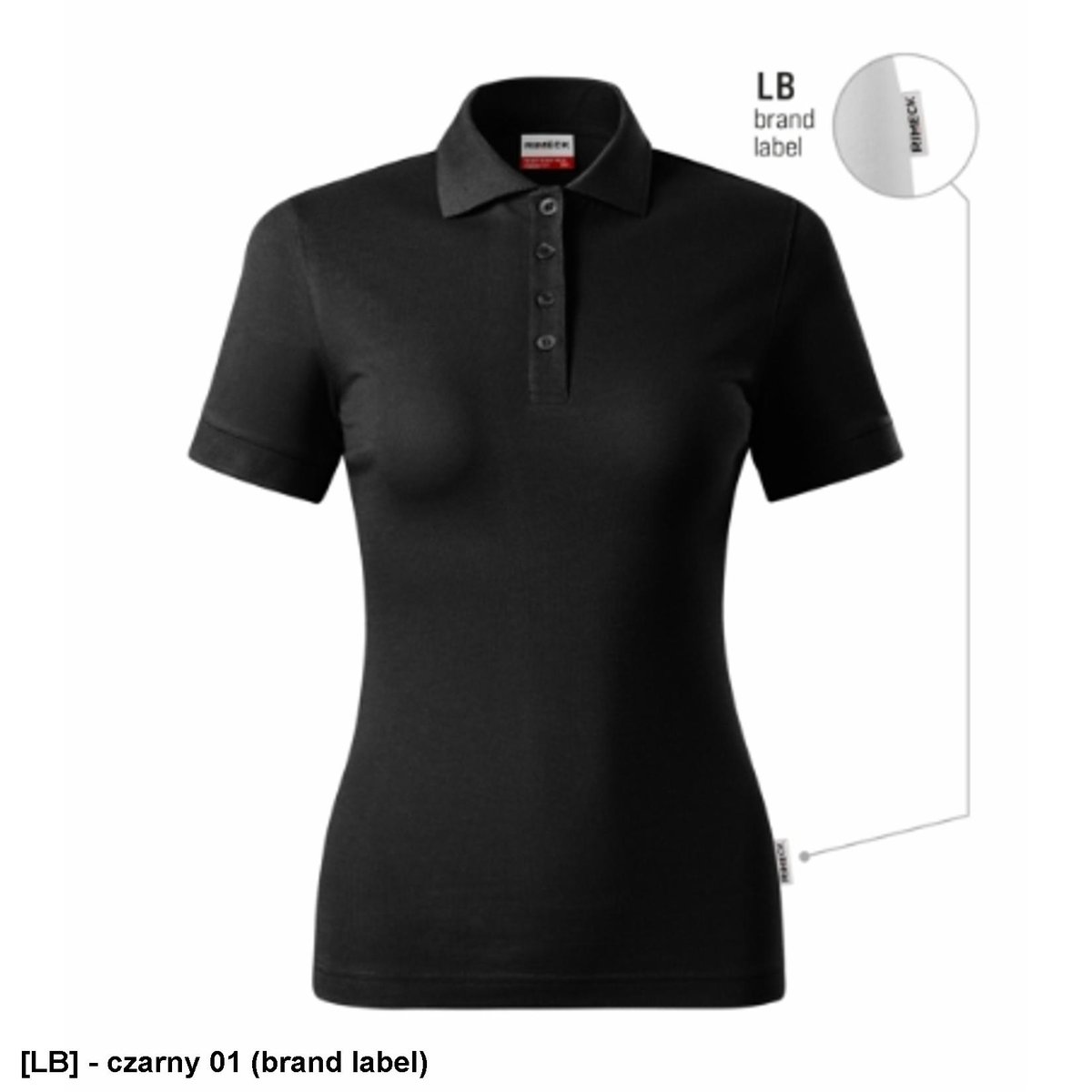 Koszulka polo w kolorze czarny 01 (brand label) M