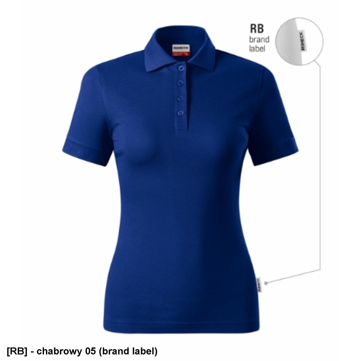 Koszulka polo w kolorze chabrowy 05 (brand label) 2XL