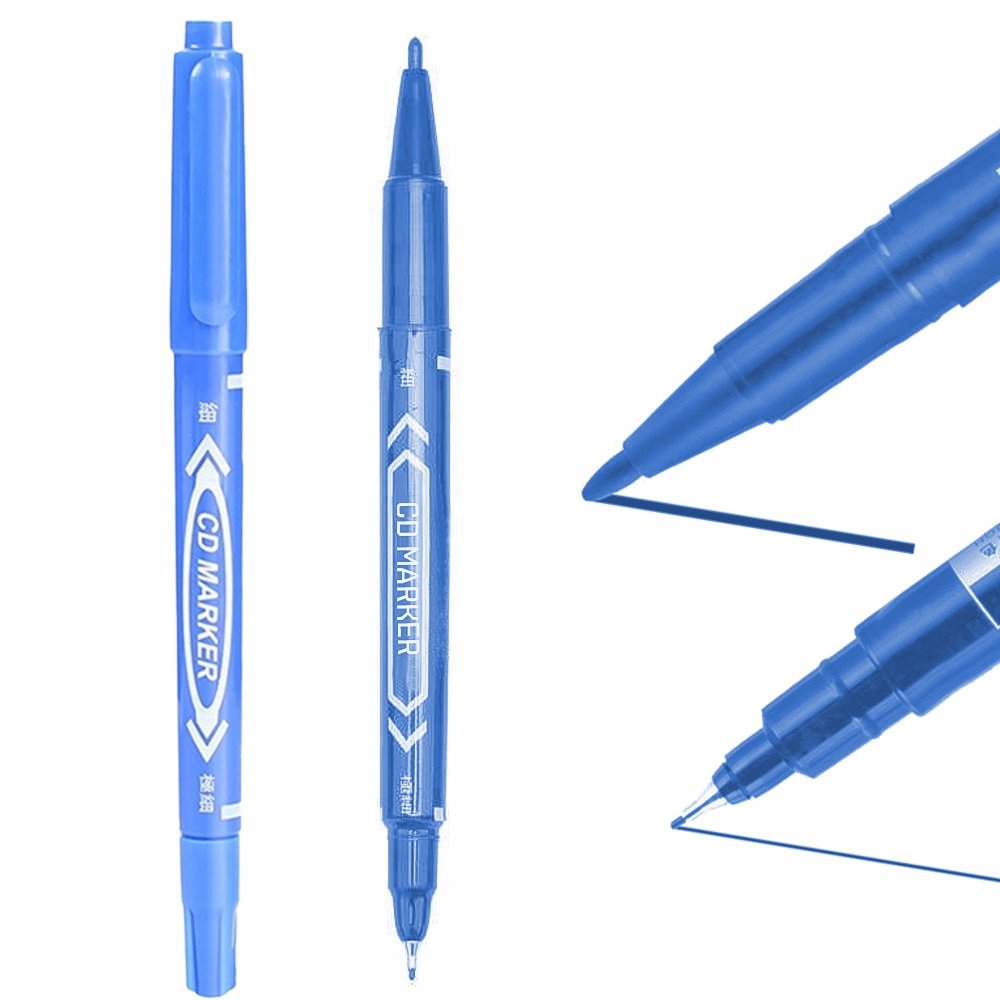 MARKER FLAMASTER CIENKOPIS PISAK MAZAK DWUSTRONNY DO PŁYT CD DVD CIENKI 2w1