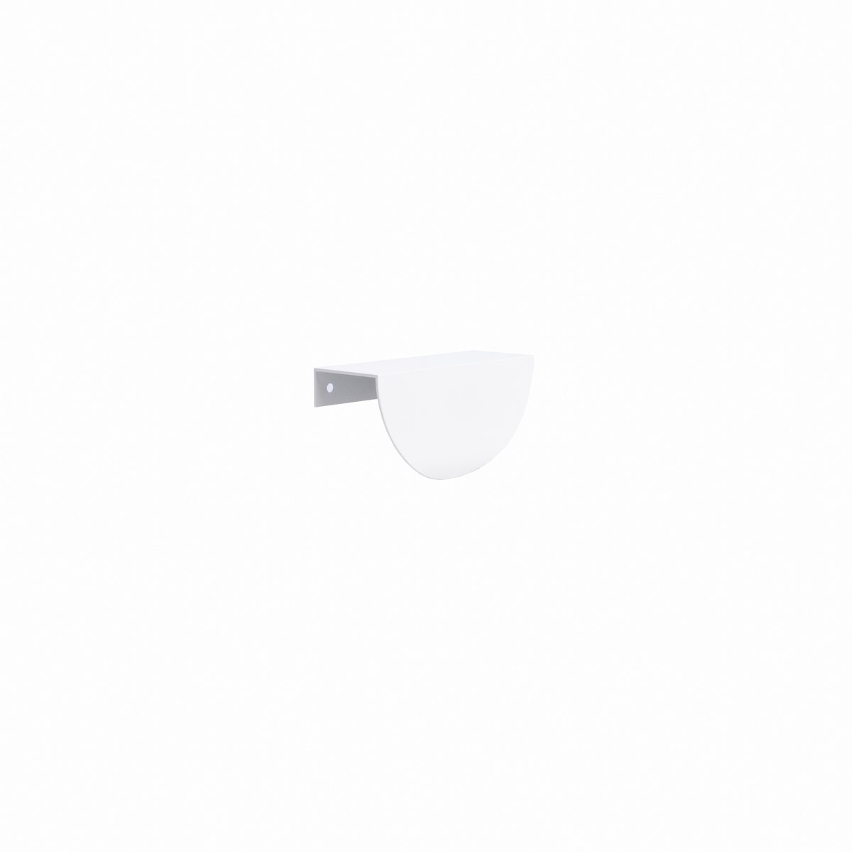 Uchwyt meblowy krawędziowy PÓŁKOLE UA01 loft biały Uchwyt meblowy krawędziowy PÓŁKOLE UA01 loft biały mat 14,8cm